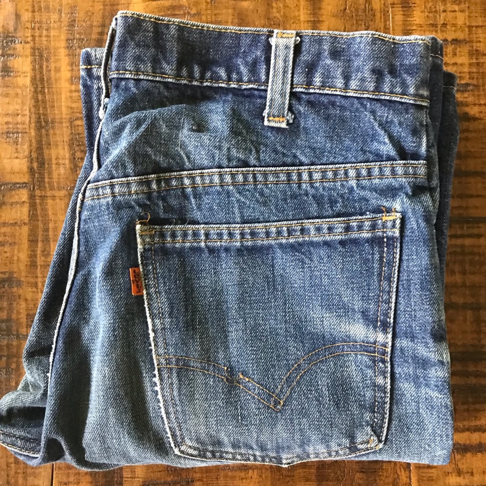 1976 Vintage Levi’s orange tab bootcut jeans